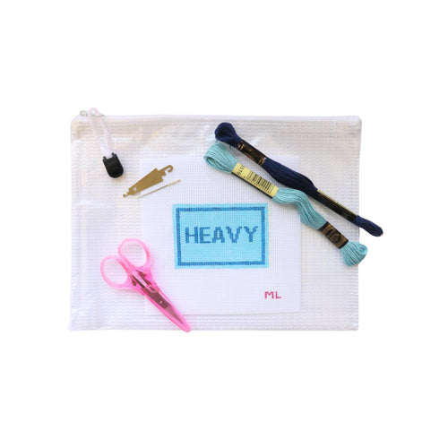 Heavy Luggage Tag Needlepoint Kit: Beginner Friendly Embroidery