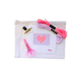 Pink Heart Needlepoint Kit: Beginner Friendly Embroidery