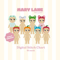Sonny Angel Stitch Chart Bundle Digital Download | 18-mesh Needlepoint Canvas Pattern