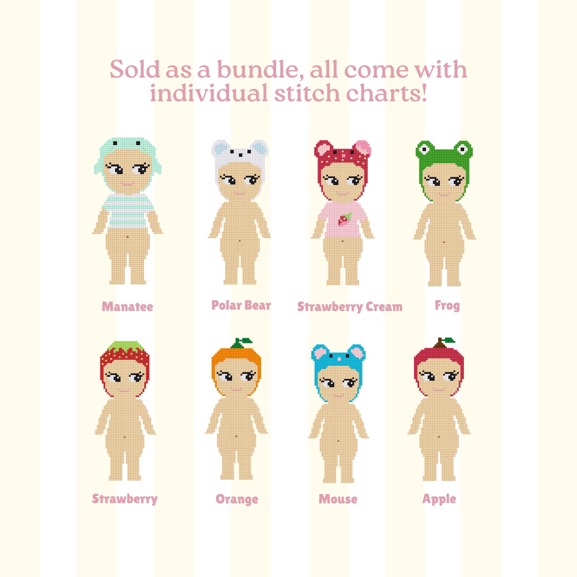 Sonny Angel Stitch Chart Bundle Digital Download | 18-mesh Needlepoint Canvas Pattern